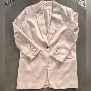 HM Cream Linen Blend Blazer
